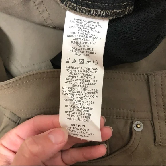 PrAna Pants Men’s Size 36x32 RN#124977 Gray Straight Leg Outdoor Hiking - Picture 4 of 12